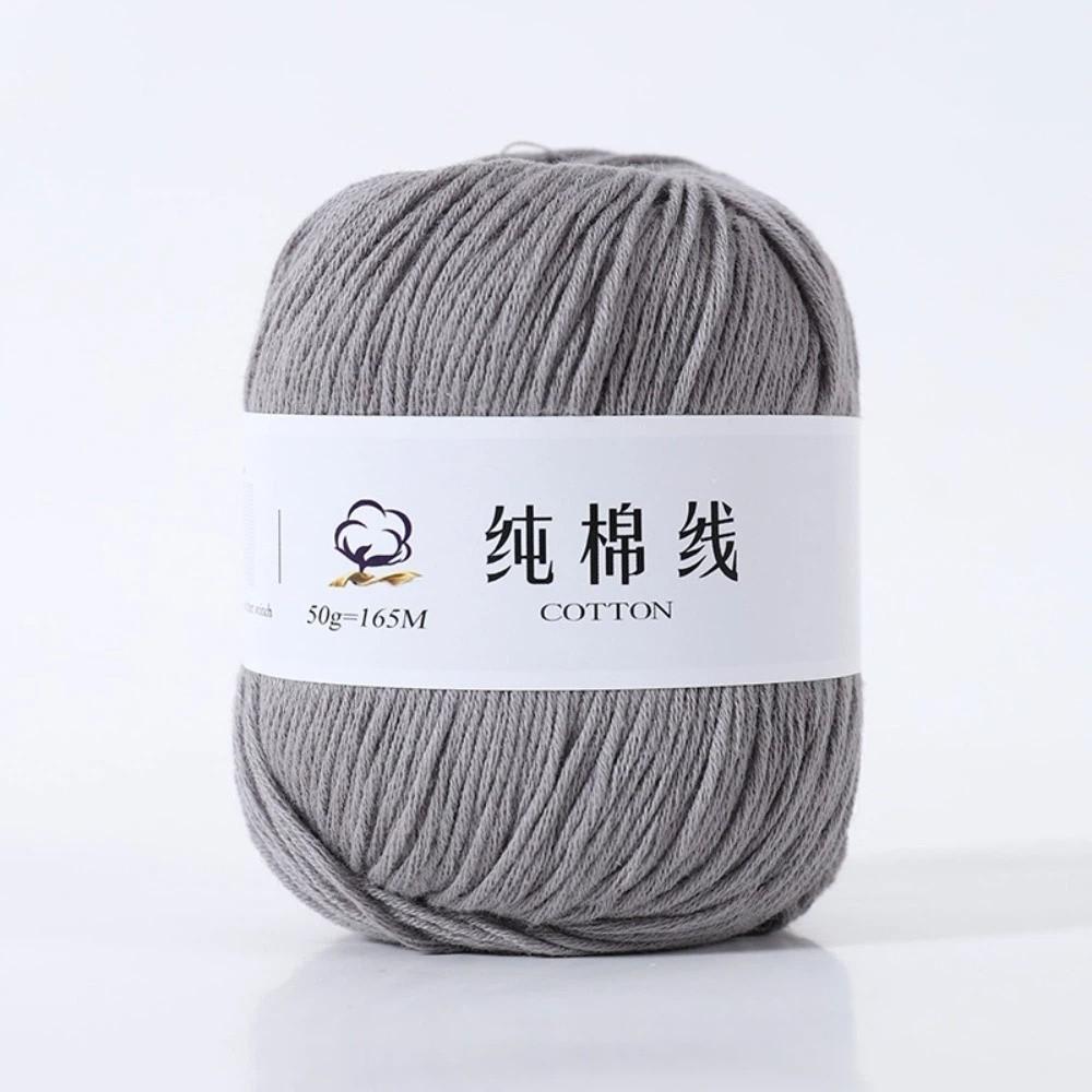 50g Nuovo Filato di Puro Cotone di Spessore Medio per Maglia Fai da Te Filato di Cotone Pettinato Amico della Pelle Filato Morbido per Maglia a Mano Estate Primavera