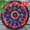Round Mandala Metal Wall Art, 20cm, Lightweight Aluminum, Living Room Decor