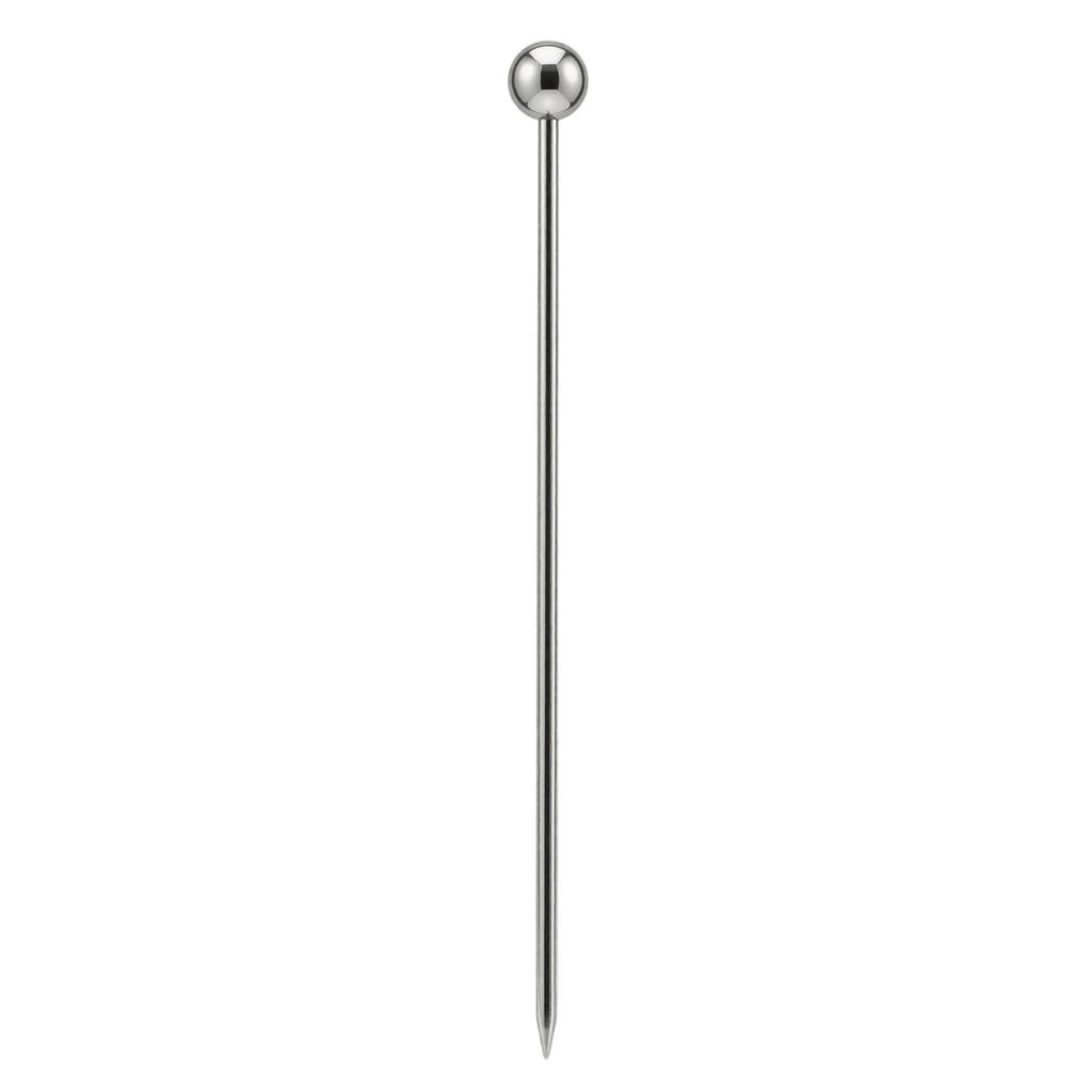 304 Stainless Steel Fruit Picks Cocktail Sticks Dessert Decoration Appetizer Skewers Party Serving Accessories with Pointed End and Round Handle
