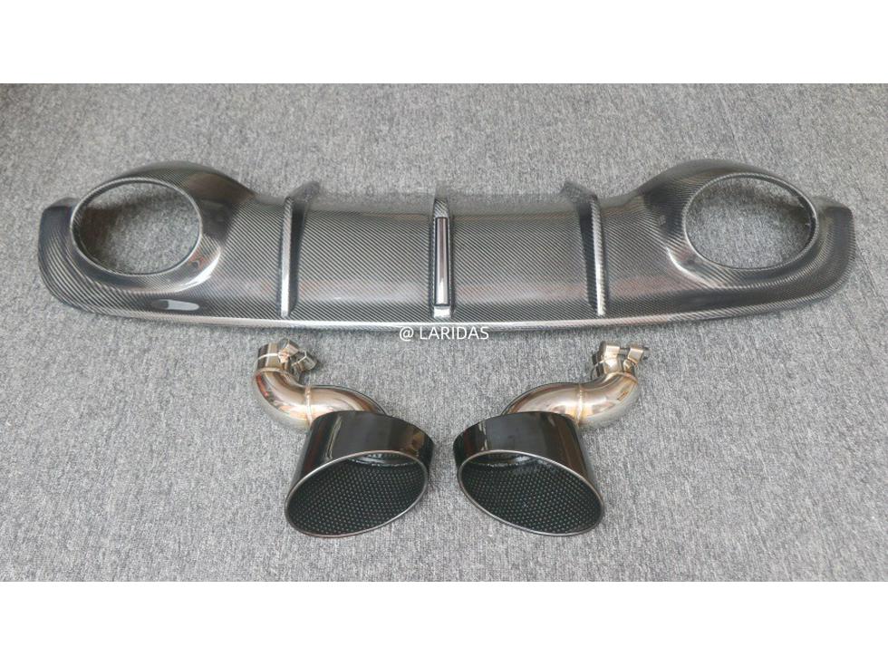 RS-Style Carbon Fiber Rear Diffuser for Jaguar XF 2016-2019