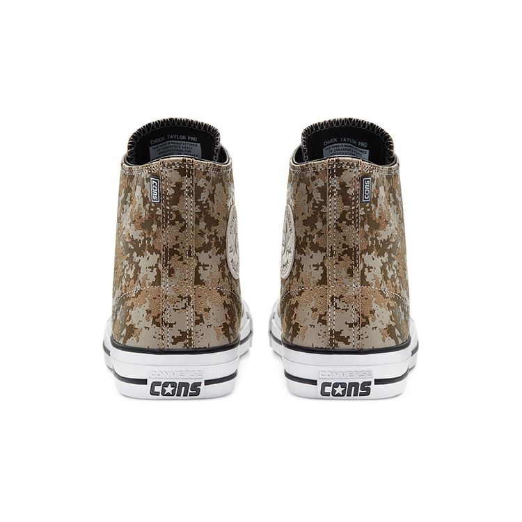 Converse Zapatillas Unisex Chuck Taylor All Star Pro High Digi Camo Marrón Caqui Negro 170064C