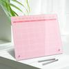 Pink Acrylic Display Calendar Dry Erase Board Acrylic Home Desk Calendar with Stand Planner Monthly Calendar Dry Erase