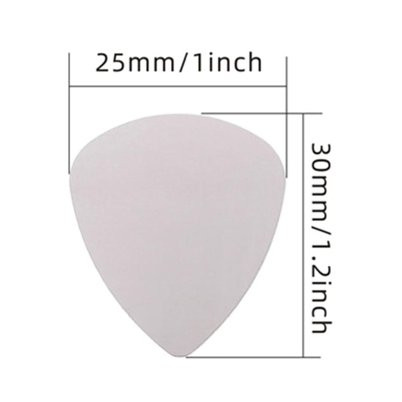 10Pcs Stainless Steel Guitar Pick Metal Electric Guitar Bass Pick Plectrum Guitar Replacement Accessory Easy To Use