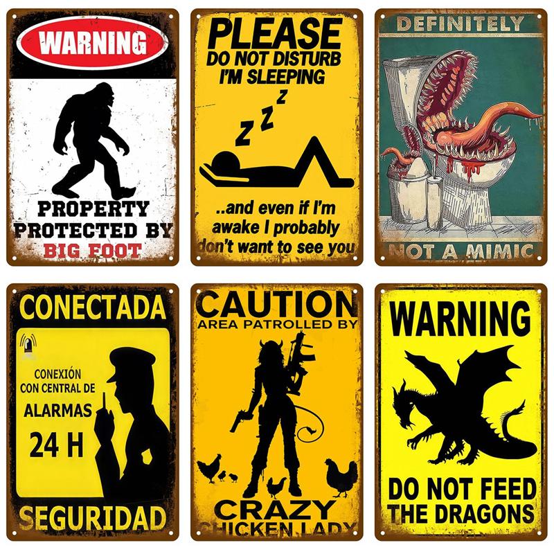 Retro Wall Art Tin Sign Interior Outdoor Aesthetic Room Vintage Home Decor Items Decoration Luxury Metal Sign Poster Plates Bar