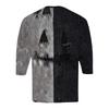 Men's Halloween Printed  Collar Three-Quarter Sleeve