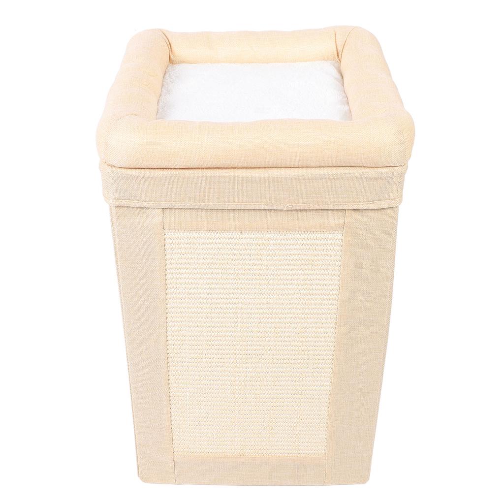 Indoor Cat House Winter Warm Cat House 3 Tier Pet Cave Foldable Cat Bed for Indoor Home Beige