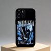 K-Kurt N-Nirvana C-Cobain Phone Case For iPhone17,16,15,14,13,12 Plus,Max Soft Silicone Black Cover