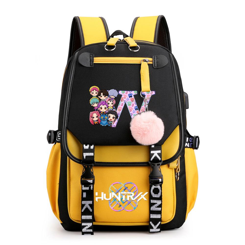 Cartoon 26 English Letter Printed Backpack for Teenager Student Girl Boy Bookbag Large Capacity Waterproof Travel Bag Kid Gift Mochila