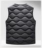 Men's Lightweight White Duck Down Vest - Solid Color, Sleeveless, Versatile, Warm Inner Layer for Autumn/Winter.