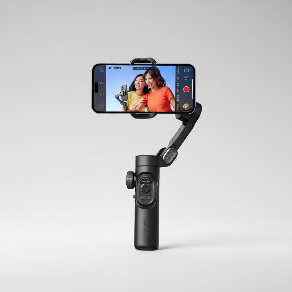 

3-Axis Handheld Gimbal Stabilizer for Cell Phones Anti-Shake Selfie Stick with Face Tracking for Smooth Video Shooting