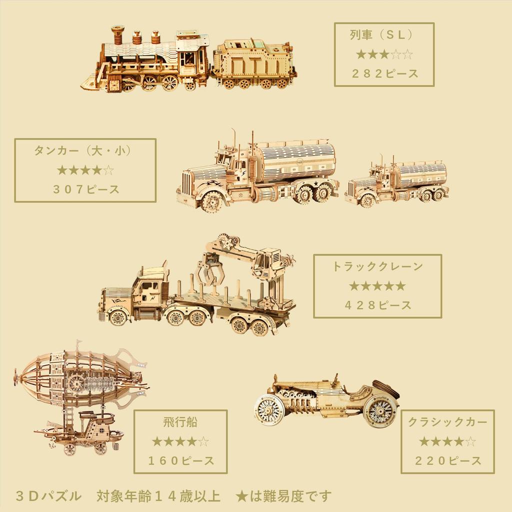 [med358] 3D Wooden Puzzle, Craft Kit, Educational Toy, Craft Model, DIY Wooden Puzzle, Gift for Adults, Boys, Girls, Birthdays, (Tanker Large)