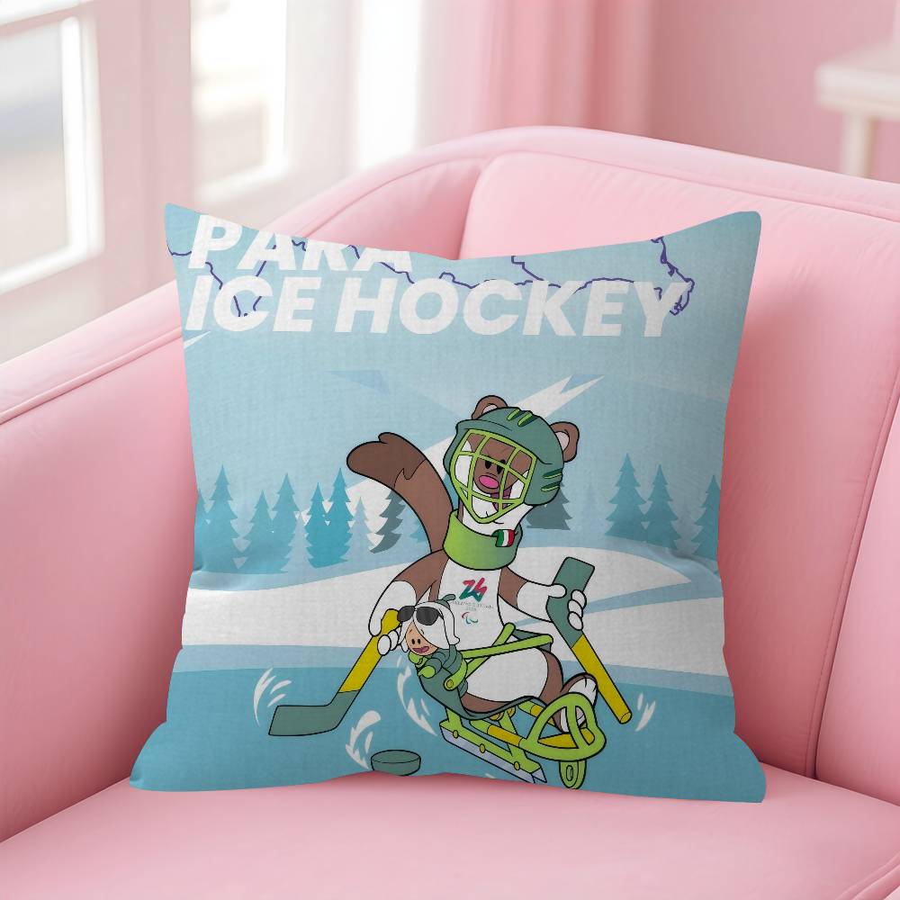 Office Cushion Pillowcase Car Cushion Cover45X45CM Lumbar Pillowcase Sofa Pillowcover Mascot TTina cute And MMilo
