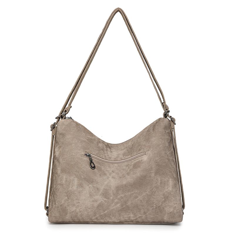 Fashionable Women's Handbag with Large Capacity Soft Leather  Simple Shoulder Bag Multiple Pockets Vintage Handbag Multi-functional Backpack