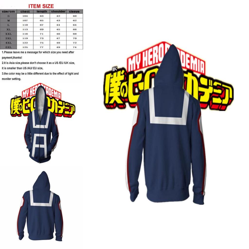 Luxurious My Hero Academia Sweatshirt Zipper Hoodie With Timeless Classic Design