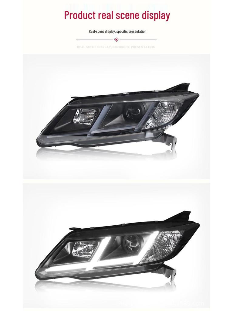 Compatible LED Daytime Running and Bi-Xenon Projector Headlight Assembly for 2015-2019 Honda New City