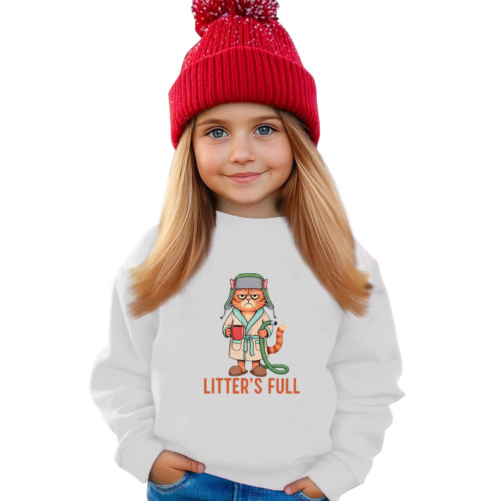 

Kids Sweatshirt Boys Girls Crewneck Sports Sweatshirt Casual Pullover Sweatshirt Sports Shirt 160 белый