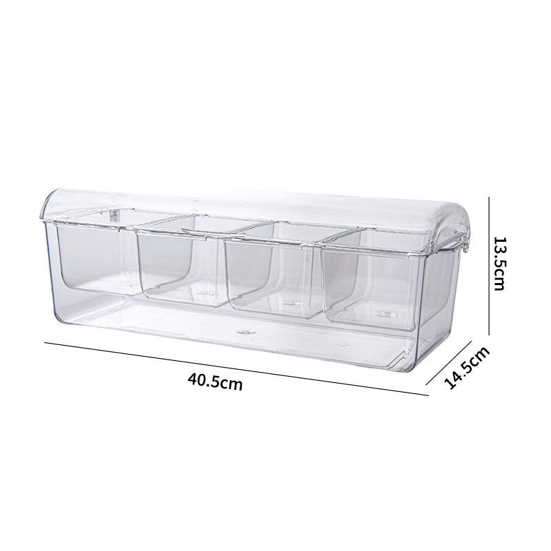 Salad Storage Box Outdoor Party Picnic Compartment Ice Box Salad Tray Home Plastic Fresh-keeping Box