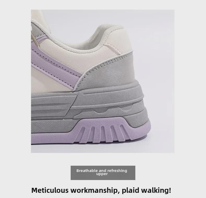 Women's Versatile White Thick-Soled Casual Shoes - 2025 Spring Collection