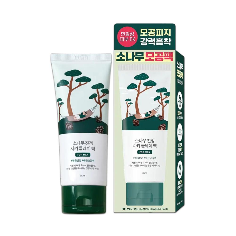 [Pore Care & Tightness Relief] ROUND LAB For Men Pine Calming Cica Clay Pack 100ml