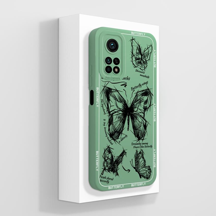 Handyhülle für Xiaomi Mi 10T 11T Pro Lite Mi 10 11 11X 11i Aromatische Blumenmuster Flüssigsilikon Weiche Stoßstange Stoßfeste Hülle für Xiaomi Stoßstangen-Taschen