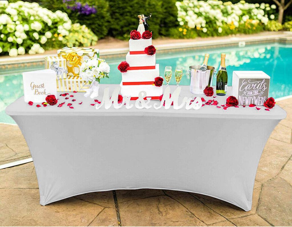 Table Cover 180Cm Grey Elastic