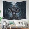 VIKAMA Dark Werewolf Tapestry Gothic Style Bedroom Gaming Room Theme Living Room Wall Hanging Room Decor
