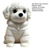 3D Printed Sitting Dog White Dog Figurine Mini Statue