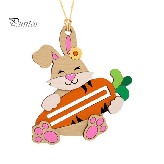 

Пасхальный держатель для денег, деревянный держатель для денег в виде кролика, подвесной держатель для денег, подарочная карта для праздничных подарков, украшения стола в виде денежного дерева F