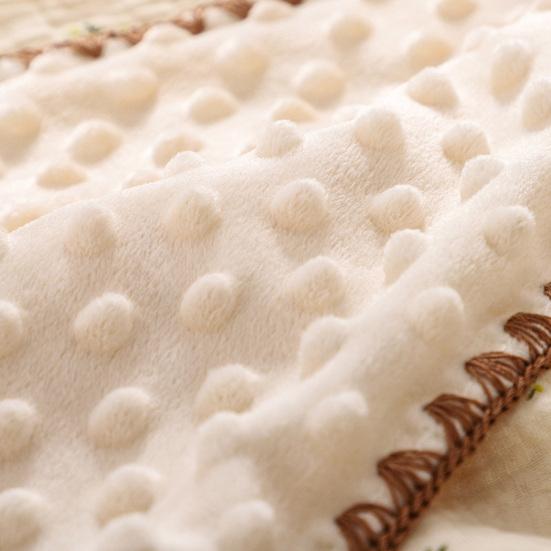 Baby Blanket Soft Double-Layer Design Printing Pattern Sleeping Blanket Easy Care Fabric Newborn Baby Blanket