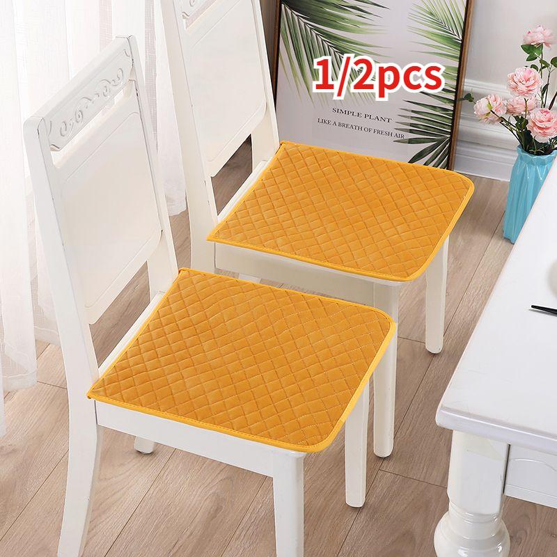 

Нескользящая подушка для стула, подушка для домашнего офиса, удобная обеденная подушка, толстая 2pcs оранжевый