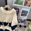 Korean Loose Hooded Sweater for Women 2023 Autumn and Winter Westernization Age Reducing Mid Length Sweater Pullover Female Tops