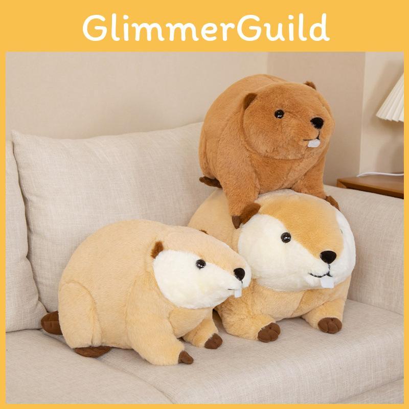 Plush Adorable Beaver Toy Cartoon Sofa Decor Gift Girls Cuddly Doll Decorative