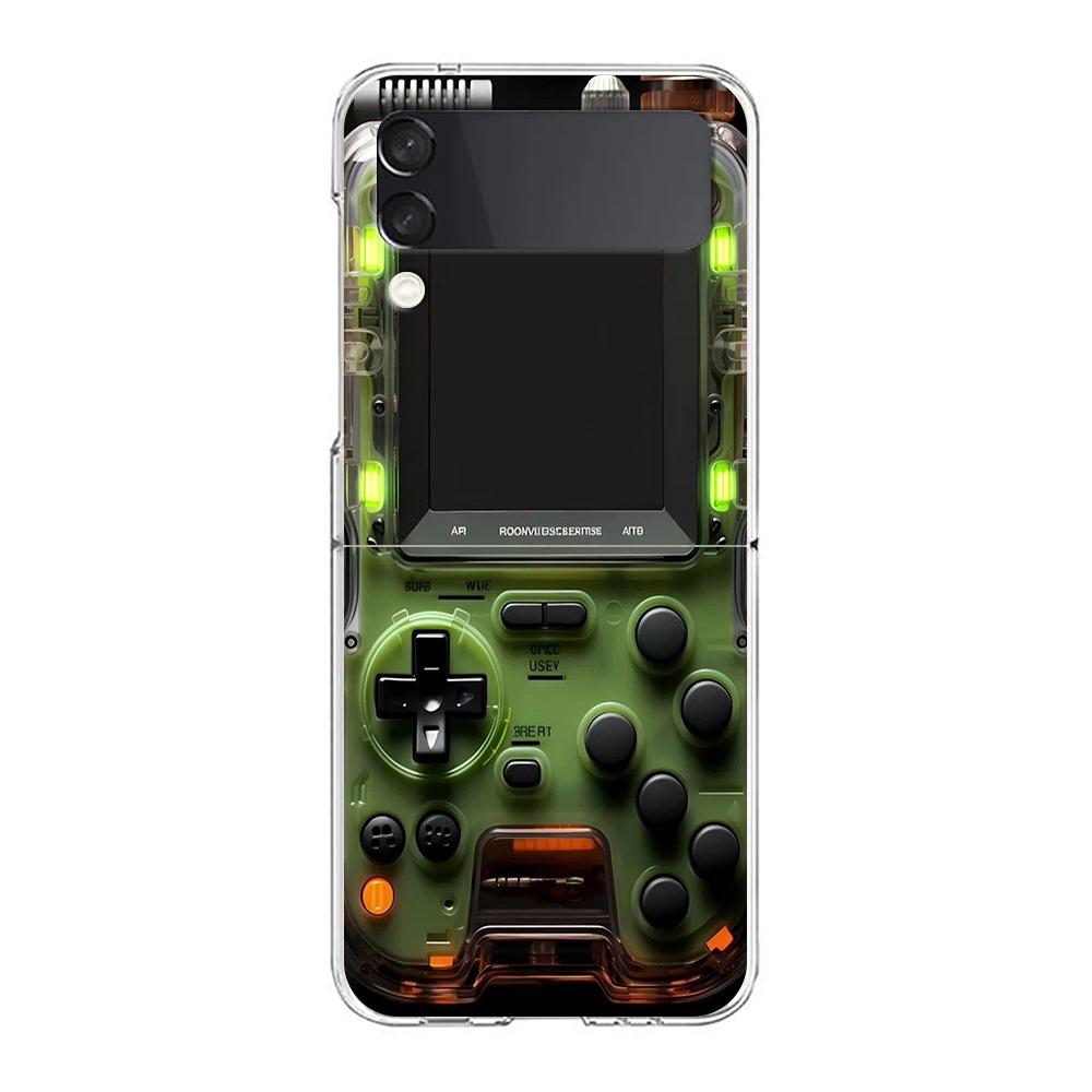 

Phone Cover For Samsung Galaxy Z Flip 7,6,5,4 Case Transparent For Samsung Z Flip 3 Hard PC Foldable Bag Painted Gaming Consoles Galaxy Z Flip3 5G