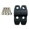 Set of 2 Black Aluminum Handlebar Risers for Honda Rebel and 1100 35mm 16mm Includes Upper Holder and Setback Customizable for Rebel 250, 500,