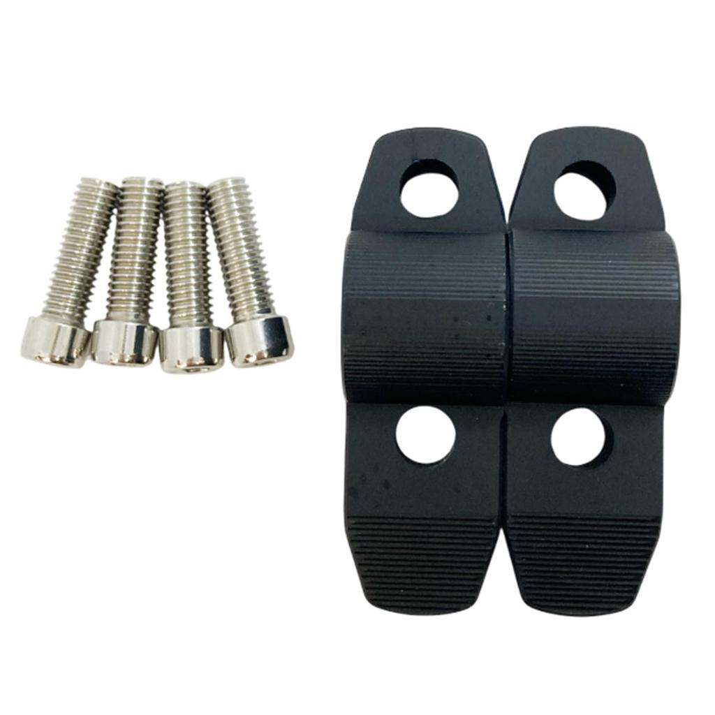 Set of 2 Black Aluminum Handlebar Risers for Honda Rebel and 1100 35mm 16mm Includes Upper Holder and Setback Customizable for Rebel 250, 500,