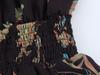 Women's European & American Style French Chiffon Floral Print High Neck Waist-Cinched Dress