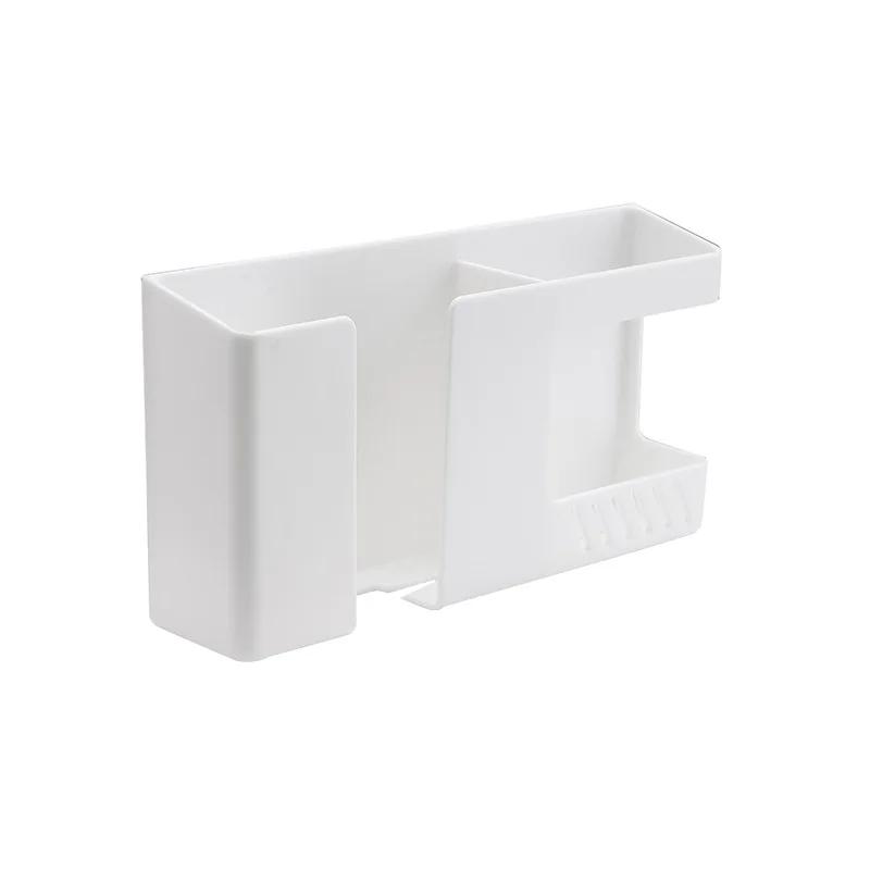 

2 в 1 настенный органайзер без дырокола, пульт дистанционного управления, ящик для хранения, настенный держатель для мобильного телефона, зарядный многофункциональный крючок