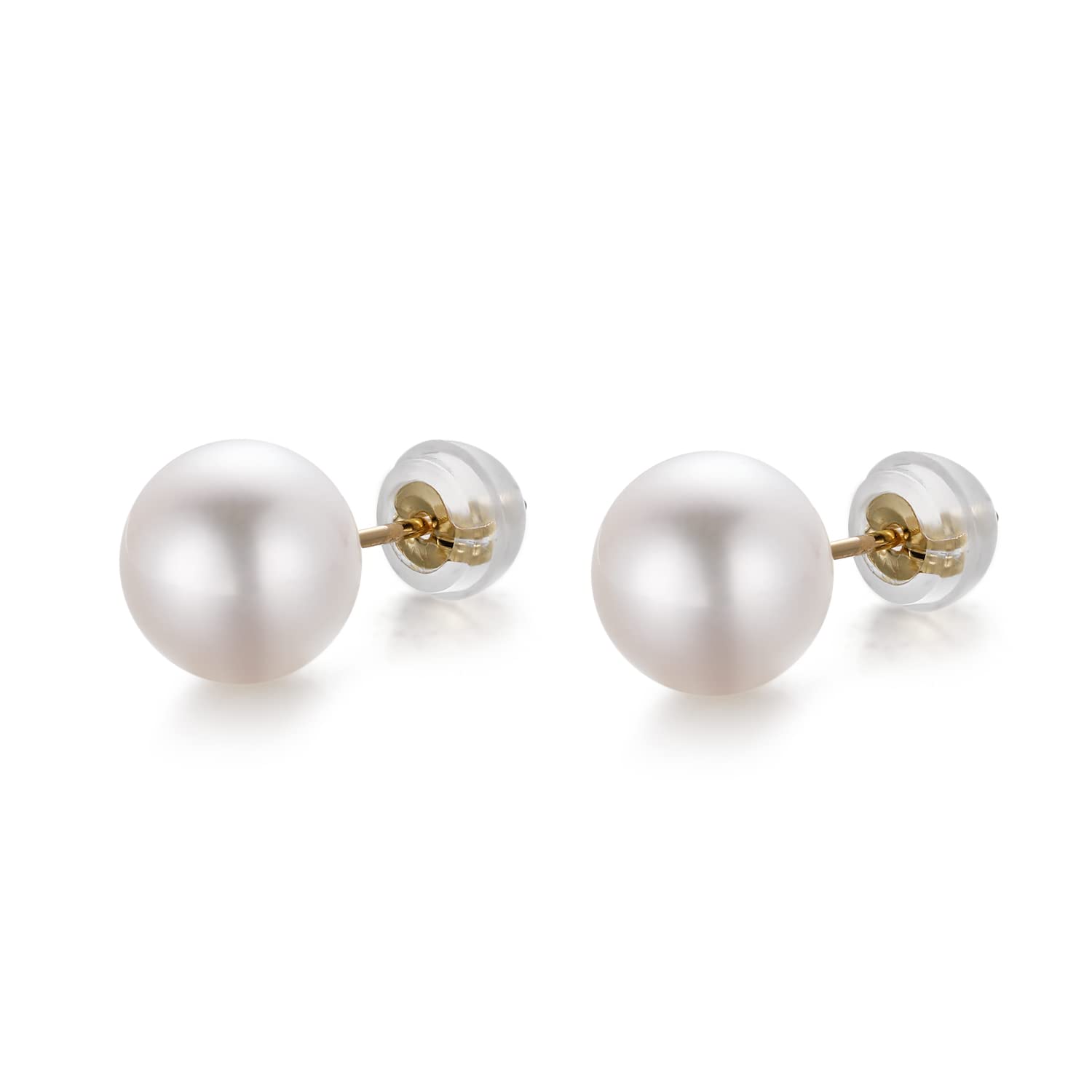 

PEARL Made in Japan Akoya Pearl Earrings Pearl Ladies Genuine Pearl 18K White Casual Daily Use [KOKO JEWELRY] (4.0mm-4.4mm) supe18k-40 білий