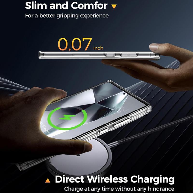 Ultra Thin Soft Transparent Phone Case For Samsung S26 Ultra S25 Plus S24 FE S23 S22 S21 FE S25 Edge Shockproof Protection Cover
