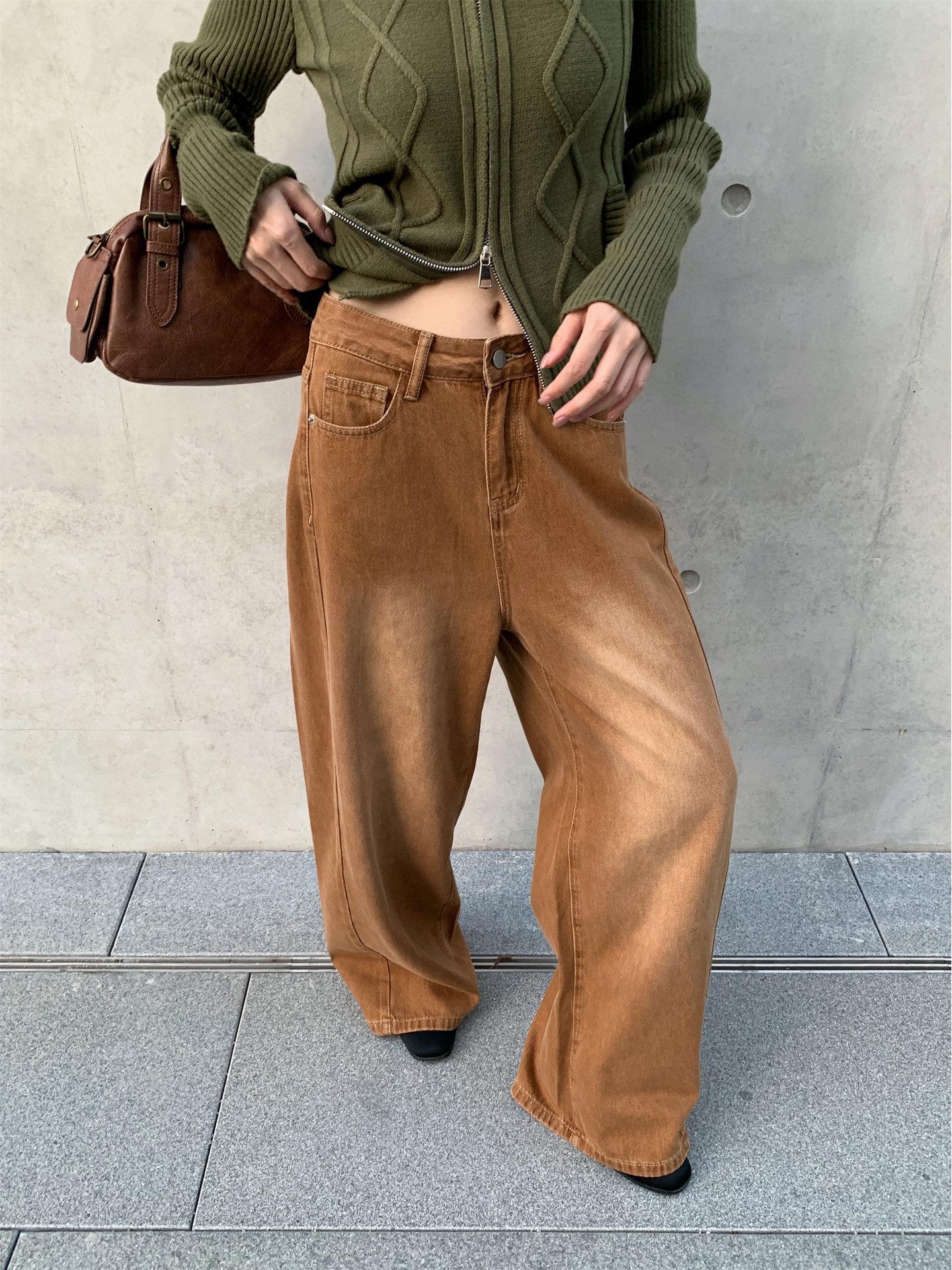 [9hour] Women s Wide-Leg Retro Jeans, Autumn/Winter 2025 M