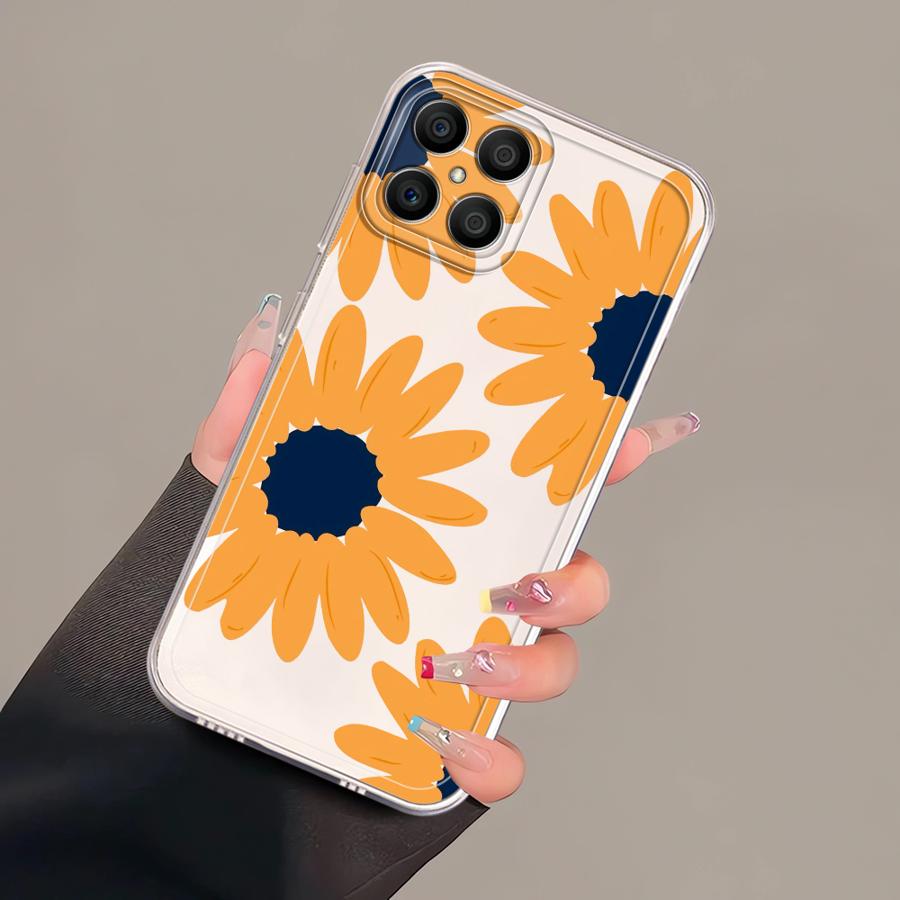 

Чехол для Honor X9a X8a 90 Lite X8 X8b X7b X9b Мягкий чехол для телефона Минималистичный Подсолнух Honor X8 4G