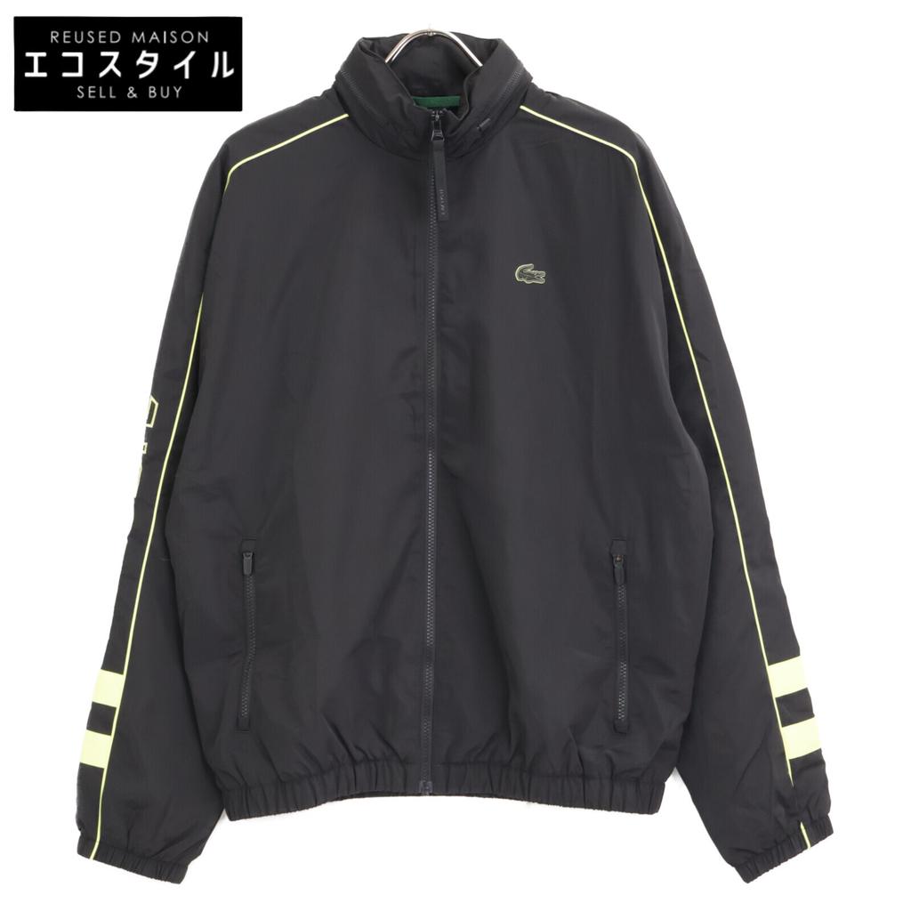 Lacoste Excellent Condition BH5983 Asymmetrical Sleeve Showerproof Track Jacket Jacket M blackUsed