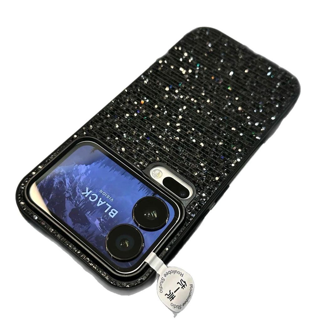 Flash Diamond Electroplated Mirror Case for Apple iPhone 17 Pro Max/16/15 - High-End Anti-Drop Protection Cover