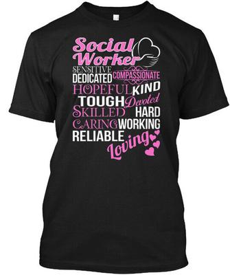 Sozialarbeiter - Sensibles Mitfühlendes T-Shirt Hergestellt in den USA Größe S bis 5XL