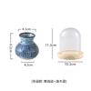 Chinese Ceramic Toothpick Jar Retro Toothpick Tube with Cover Creative Floss Cotton Swab Box Storage Box Set Home Decoration