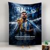 Tapisserie Lionel Messi Argentine Trophée Coupe du Monde Gracias Leo Affiche Champion pour Mur de Chambre de Fan de Football