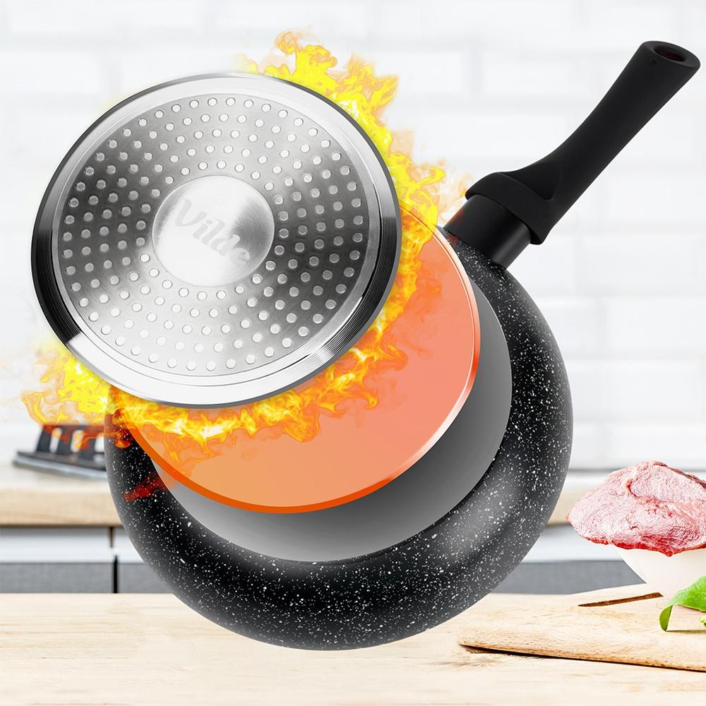 Patelnia Granitowa do Smażenia Duszenia Black Line 16 cm na Gaz Indukcje