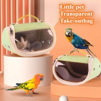 Small Pets Crossbody Traveling Bag Portable Foldable Cute Breathable Handbag Pets Bird Hamster Going Out Products Accessories