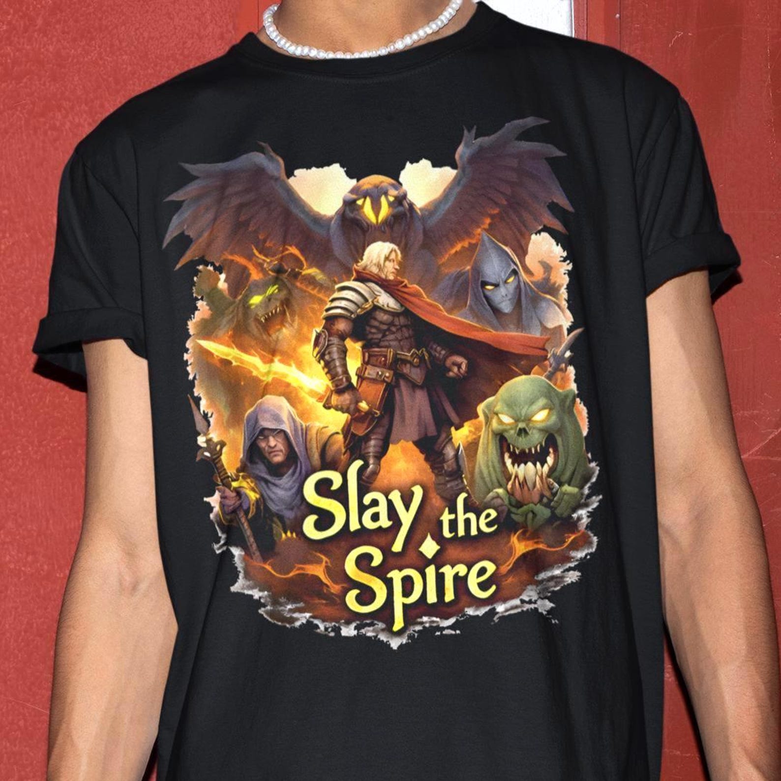 Slay The Spire Shirt - Indie Game Tshirt,Gamer Graphic Tees,Gaming Sweatshirt L