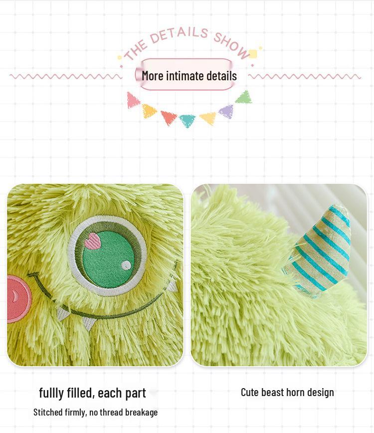 Cartoon Big-Eyed Monster Plush Doll: Children's Pillow Toy Gift